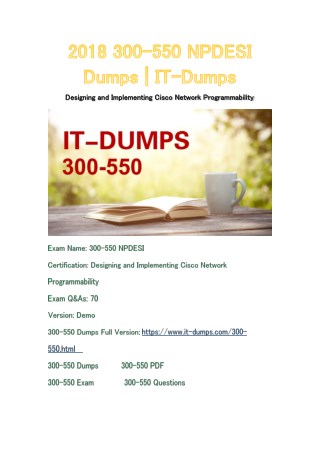 2018 Cisco 300-550 Real Dumps | IT-Dumps