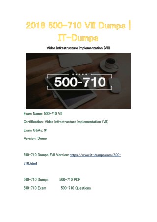 2018 Cisco 500-710 Real Dumps | IT-Dumps