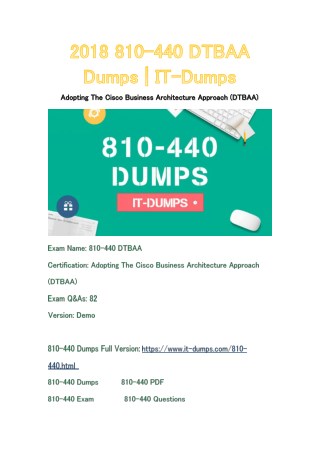 2018 Cisco 810-440 Real Dumps | IT-Dumps