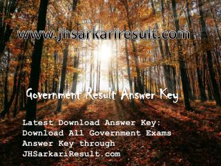 Government Result Answer Key