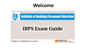 Latest IBPS Guide: IBPS Exam Sample For Bank Exam Preparation @ ibpsforum