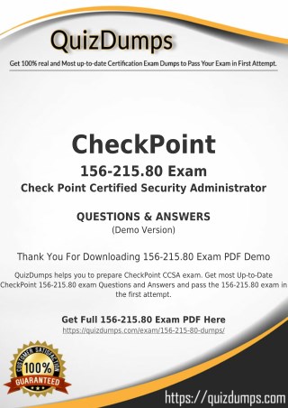 156-215.80 Exam Dumps - Download 156-215.80 Dumps PDF
