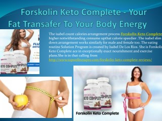 Forskolin Keto Complete - It's Help To Boost Metabolism