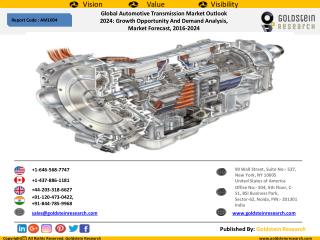 Global Automotive TransmissionÂ Market Outlook 2024: Growth Opportunity And Demand Analysis, Market Forecast, 2016-20