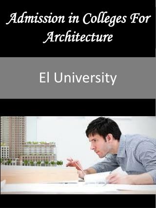 Admission in Colleges For Architecture