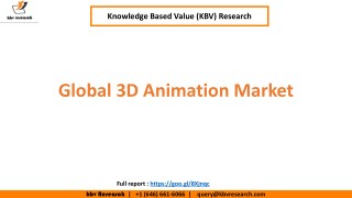 Global 3D Animation Market to reach a market size of $20.7 billion by 2022 â€“ KBV Research