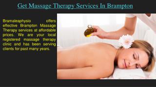 Massage Therapy Services Brampton