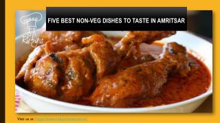 Five Best Non Veg Dishes to taste in Amritsar