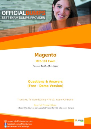 M70-101 Dumps - Affordable Magento M70-101 Exam Questions - 100% Passing Guarantee