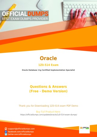 1Z0-514 - Learn Through Valid Oracle 1Z0-514 Exam Dumps - Real 1Z0-514 Exam Questions