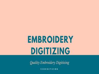 Embroidery digitizing- Effective Solution of Embroidery Work