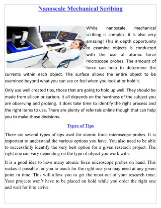 Nanoscale Mechanical Scribing