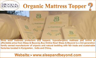 Organic Mattress Topper