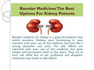 Ramdev Medicines The Best Options For Kidney Patients