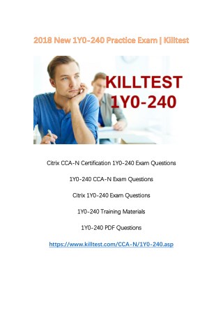 2018 New 1Y0-240 Exam Questions Killtest