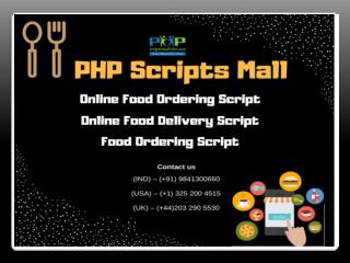 Online Food Ordering Script | Online Food Delivery Script
