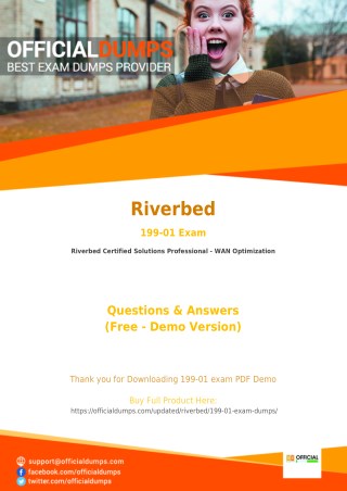 199-01 Dumps - Affordable Riverbed 199-01 Exam Questions - 100% Passing Guarantee