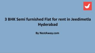 Flat for rent in Jeedimetla Hyderabad without brokerage