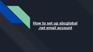 How to set up sbcglobal .net email account