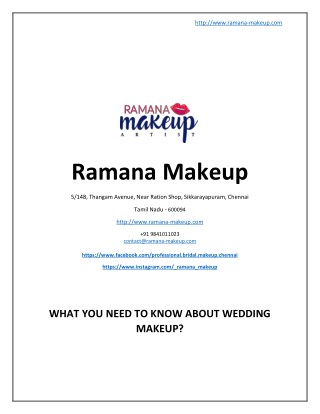 What You Need to Know About Wedding Makeup - www.ramana-makeup.com