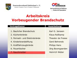 Arbeitskreis Vorbeugender Brandschutz