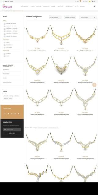 Diamond mangalsutra designs - Mangalsutra Designs Online