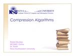 Compression Algorithms