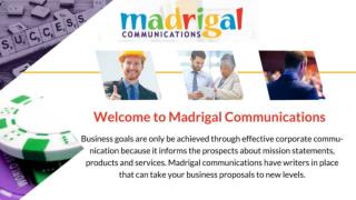 Tender Proposal - Madrigal Communications