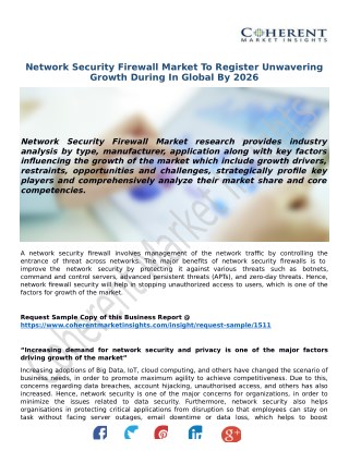 Network Security Firewall Market To Register Unwavering Growth During In Global By 2026