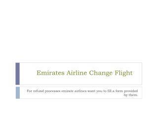 Emirates airline change flight