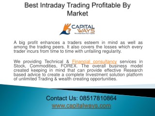 Best intraday trading profitable by Market
