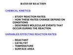 RATES OF REACTION