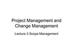 Project Management and Change Management