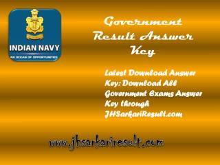 Government Result Answer Key
