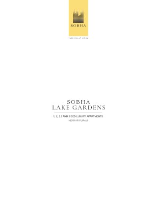 Sobha Lake Gardens - Apartments KR Puram Bangalore