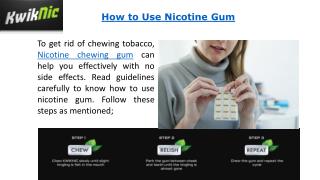 How to Use Nicotine Gum