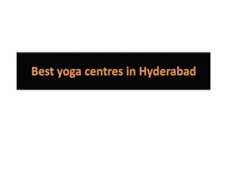 Yoga training centers in hyderabad | gosaluni
