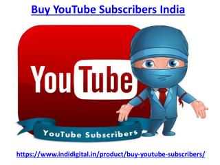 Get the best buy youtube subscribers India