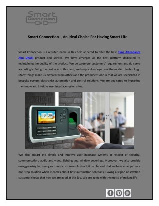 Smart Connection â€“ An Ideal Choice For Having Smart Life