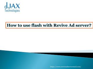 How to use Flash with revive ad server?