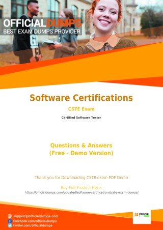 CSTE Dumps - Affordable Software Certifications CSTE Exam Questions - 100% Passing Guarantee