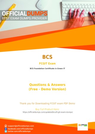 FCGIT - Learn Through Valid BCS FCGIT Exam Dumps - Real FCGIT Exam Questions