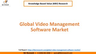 Global Video Management Software Market Size and Market Share