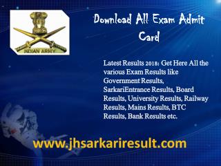 All Government Exam Admit Card.