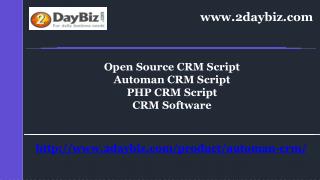 Open Source CRM Script | PHP CRM Script - Automan CRM Script | CRM Software