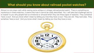 Railroad Pocket Watches For Sale