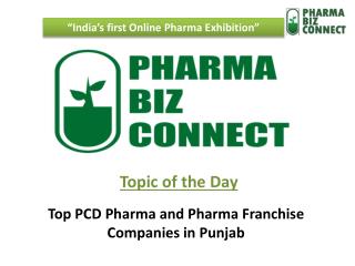 Top PCD Pharma and Pharma Franchise Companies in Punjab - PharmaBizConnect
