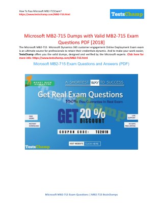 Tips To Pass Microsoft MCP MB2-715 Exam