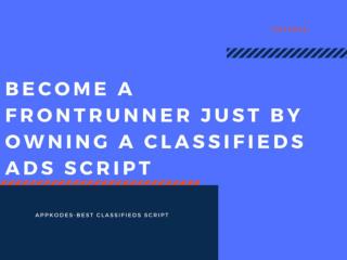 Become a Frontrunner Just By Owning a Classifieds Ads Script