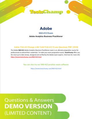 Want To Pass Adobe 9A0-412 Exam Immediately?